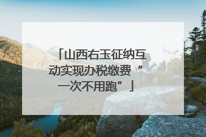 山西右玉征纳互动实现办税缴费“一次不用跑”